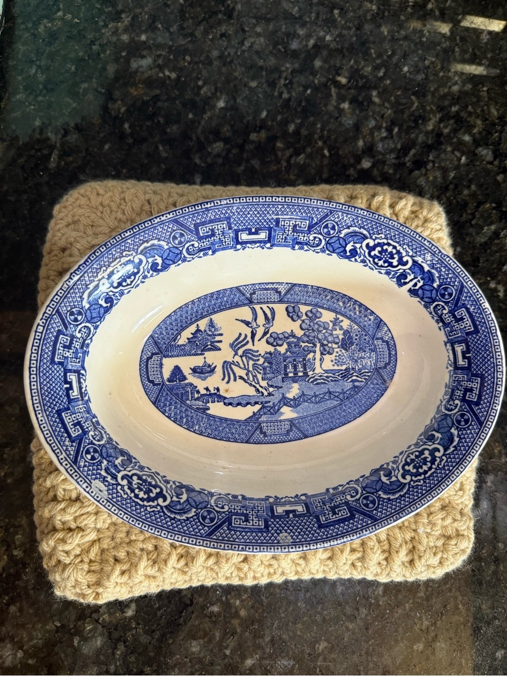 Vintage Blue Willow by Homer Laughlin 9” Serving Bowl